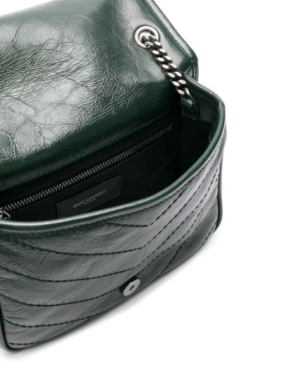 Shop Saint Laurent Niki Baby Bag In Green