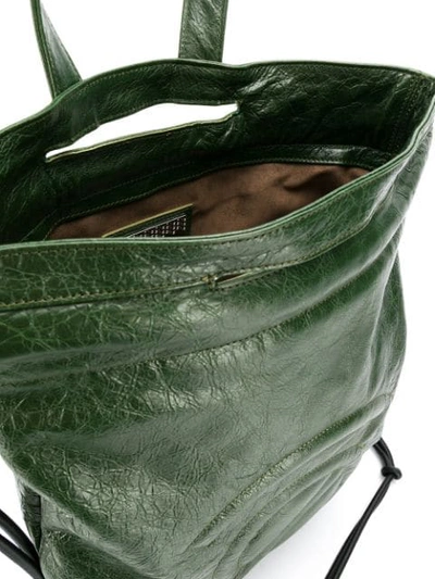 Shop Zanellato Logo Embossed Backpack In Green