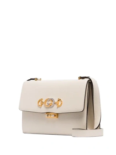 Shop Gucci Zumi Shoulder Bag In Neutrals