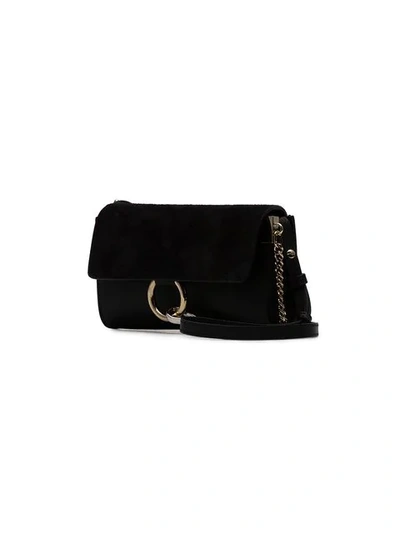 Shop Chloé Faye Wallet On Strap In Black