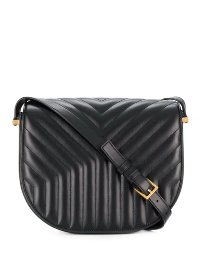 Shop Saint Laurent Joan Quilted Shoulder Bag In Black