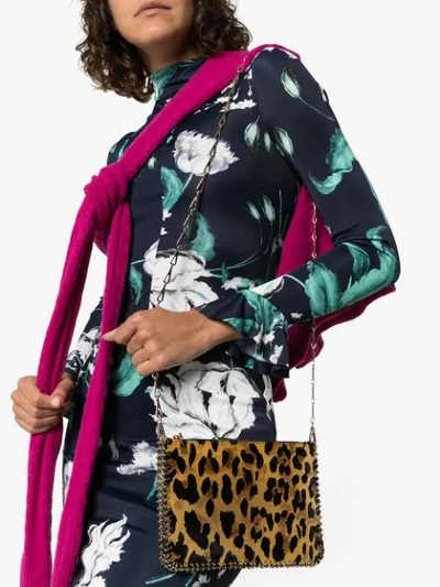 Shop Paco Rabanne Leopard-print Shoulder Bag In Brown