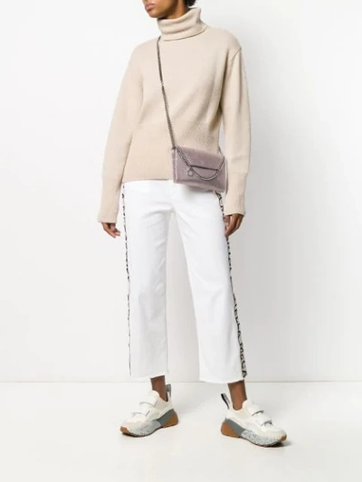 Shop Stella Mccartney Mini Falabella Shoulder Bag In 6553 Pink