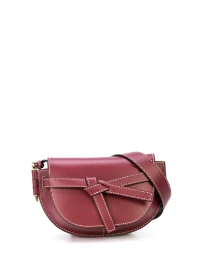 Shop Loewe Gate Mini Belt Bag In Maroon