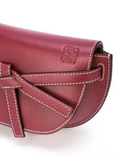 Shop Loewe Gate Mini Belt Bag In Maroon