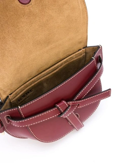 Shop Loewe Gate Mini Belt Bag In Maroon