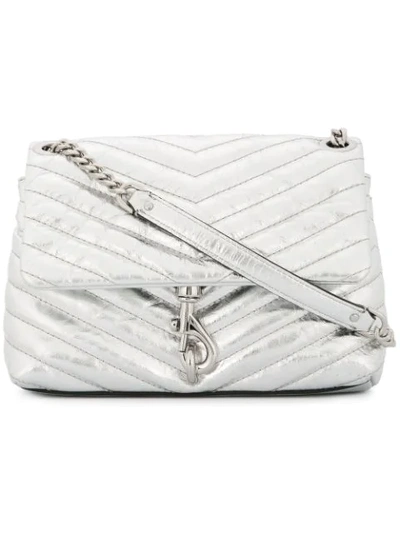 Shop Rebecca Minkoff Edie Crossbody Bag - Metallic