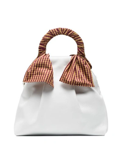 Shop Trademark White Hazel Shopper Nappa Leather Shoulder Bag