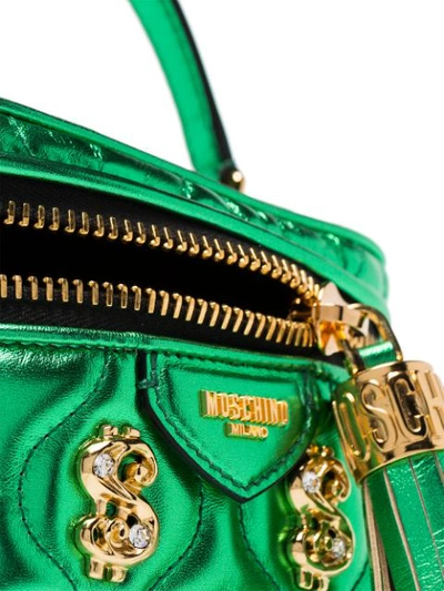 Shop Moschino Verzierte Handtasche In Green