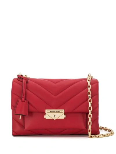 Shop Michael Michael Kors Whitney Quilted Crossbody Bag  In Brightred