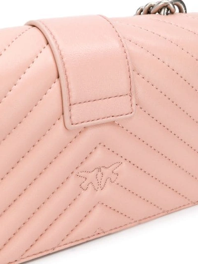 Shop Pinko Love Cross Body Bag In Pink