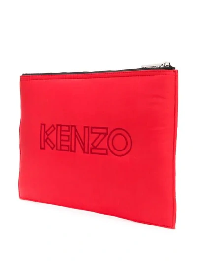 Shop Kenzo Tiger Clutch In Red