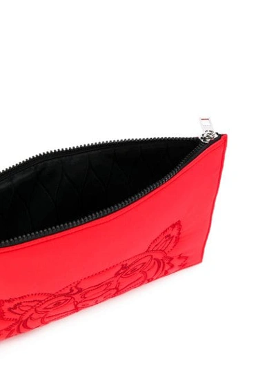 Shop Kenzo Tiger Clutch In Red