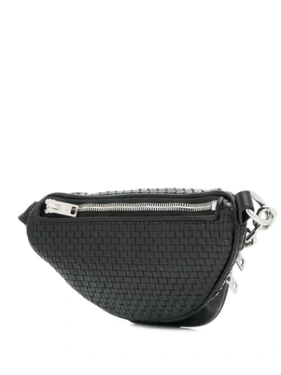 Shop Alexander Wang Mini Woven Belt Bag In 001 Black