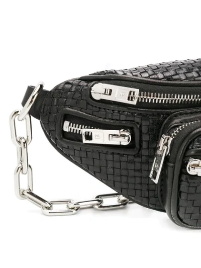Shop Alexander Wang Mini Woven Belt Bag In 001 Black