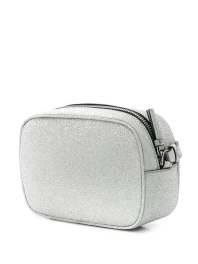 Shop Ferragamo Vara Bow Camera Bag In Silver