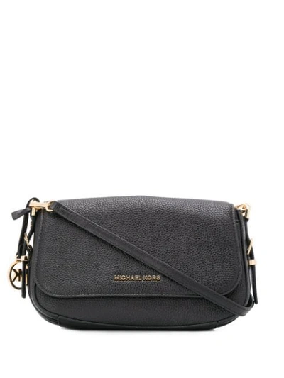 Shop Michael Michael Kors Foldover Logo Crossbody Bag In Black