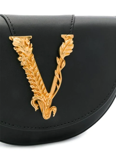 Shop Versace Virtus Belt Bag In Black