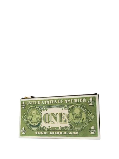 Shop Moschino Dollar Bill Clutch Bag In 1888 Multicoloured