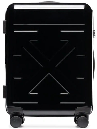 Shop Off-white Tonal Logo Suitcase In Black
