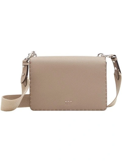 Shop Fendi Messenger Shoulder Bag - Neutrals