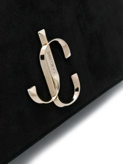 Shop Jimmy Choo Varenne Chain Clutch In Black