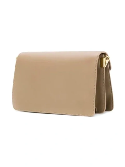 Shop Jw Anderson Ash Logo Purse With Chain In Brown