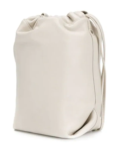 Shop Saint Laurent Small Teddy Bucket Bag In White