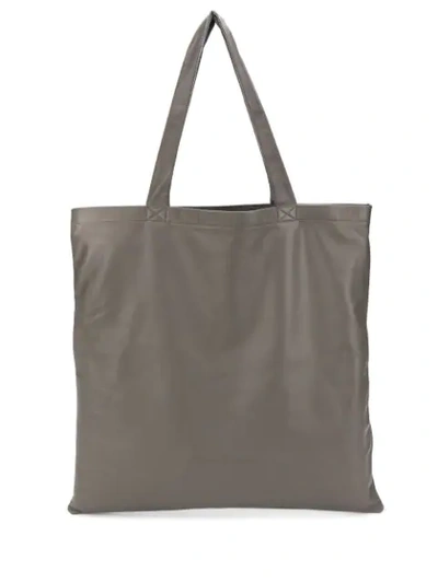 Shop Rick Owens Smooth Texture Tote In 34 Dust