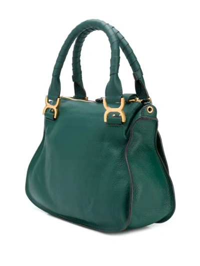 Shop Chloé Marcie Tote Bag In Green