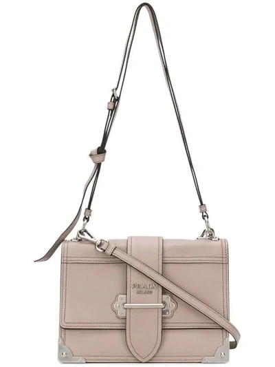Prada Large Soft Cahier Shoulder Bag In Grey | ModeSens