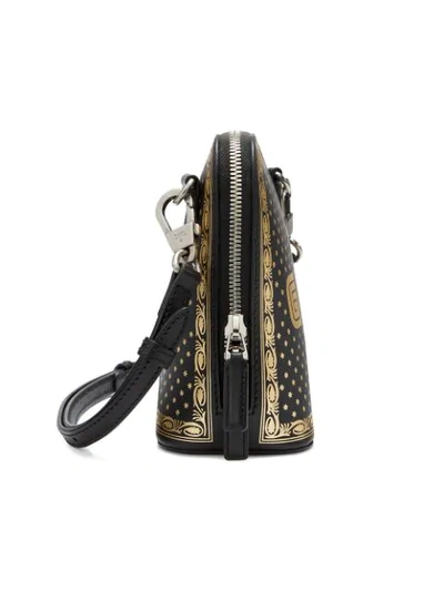 Shop Gucci Guccy Print Mini Shoulder Bag In Black