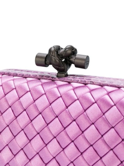 Shop Bottega Veneta Twilight Intrecciato Impero Knot In Pink
