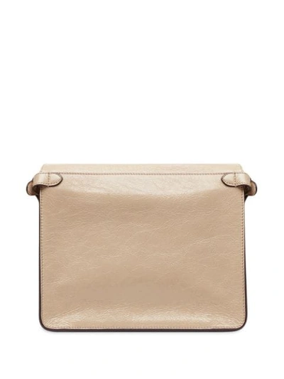 Shop Fendi Flip Shoulder Bag In Neutrals