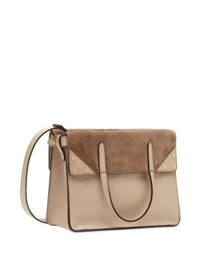 Shop Fendi Flip Shoulder Bag In Neutrals
