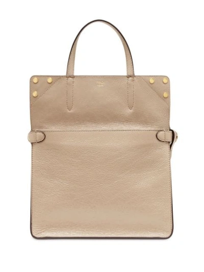 Shop Fendi Flip Shoulder Bag In Neutrals