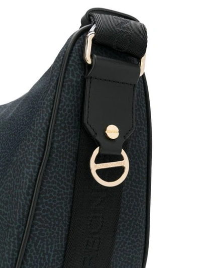 Shop Borbonese Animal Print Shoulder Bag In Black