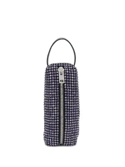 Shop Alexander Wang Embellished Wristlet Mini Bag In Purple