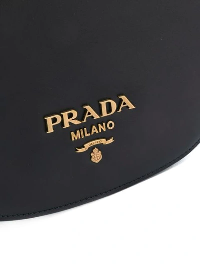 Shop Prada Pionniere Leather Crossbody Bag In Black