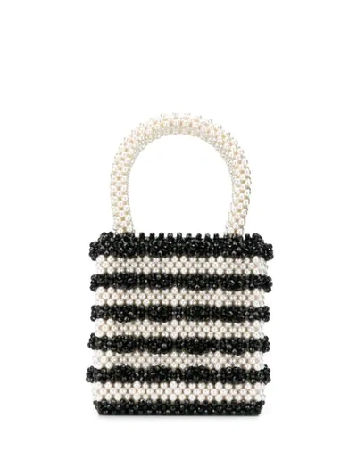 Shop Shrimps Antonia Tote Bag In Black&cream