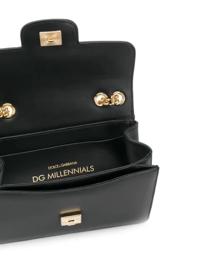 Shop Dolce & Gabbana Logo Plaque Shoulder Bag In Black