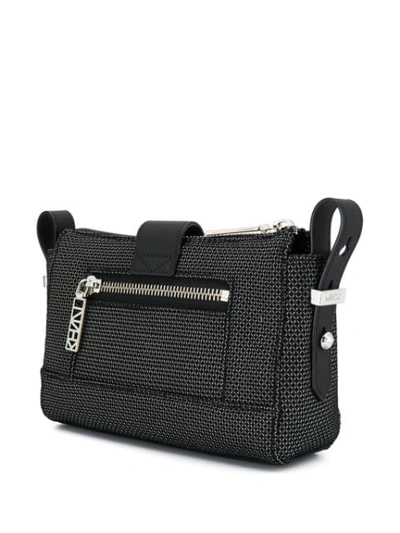 Shop Kenzo Patterned Mini Shoulder Bag In Black