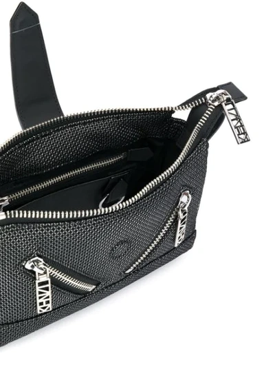 Shop Kenzo Patterned Mini Shoulder Bag In Black