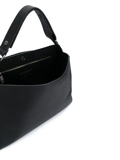 Shop Orciani Logo Top-handle Tote In Black
