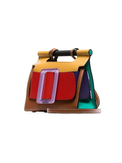 Shop Boyy Multicoloured Romeo Leather Cross Body Bag In Brandy Amber