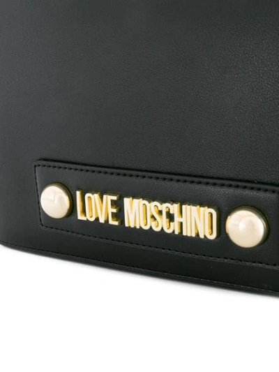 Shop Love Moschino Scarf-detail Crossbody Bag In Black