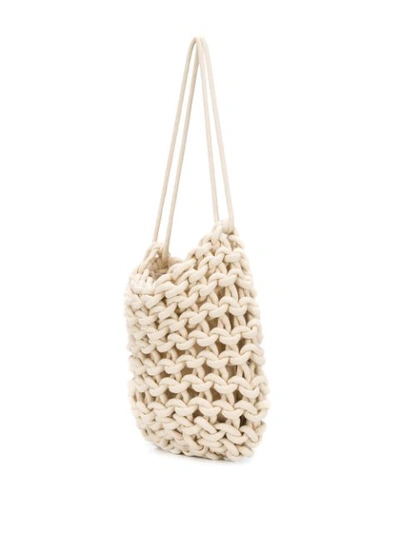 Shop Alienina Braided Bag In Neutrals