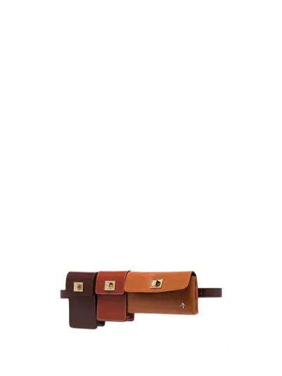 Manu Atelier Tech Multi-pouch Belt Bag In Brown | ModeSens