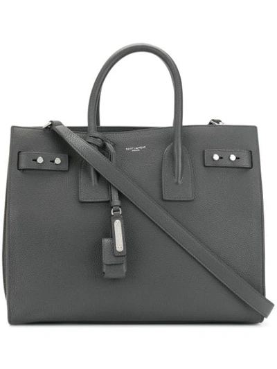 Shop Saint Laurent Small Sac De Jour Tote In Grey