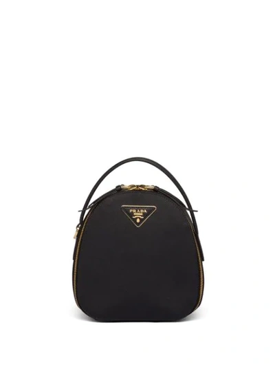 Prada Odette Saffiano Lux Nero Black Mini Backpack